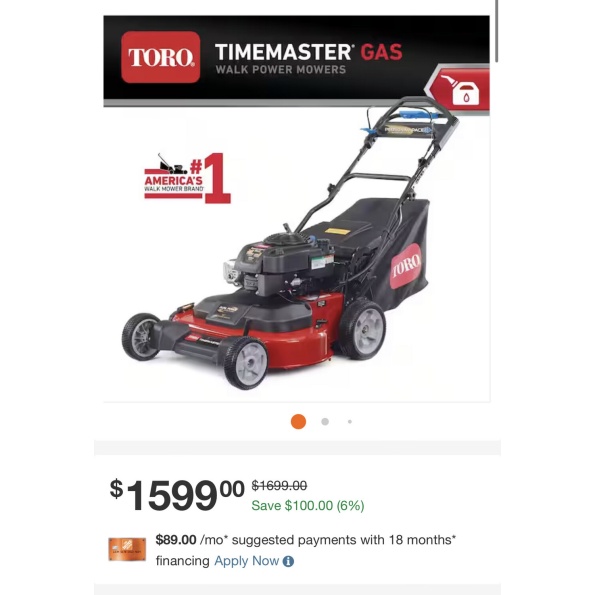 Buy Toro 30 in. TimeMaster 223cc Gas-Powered w/ Self-Propelled Personal Pace Lawn Mower